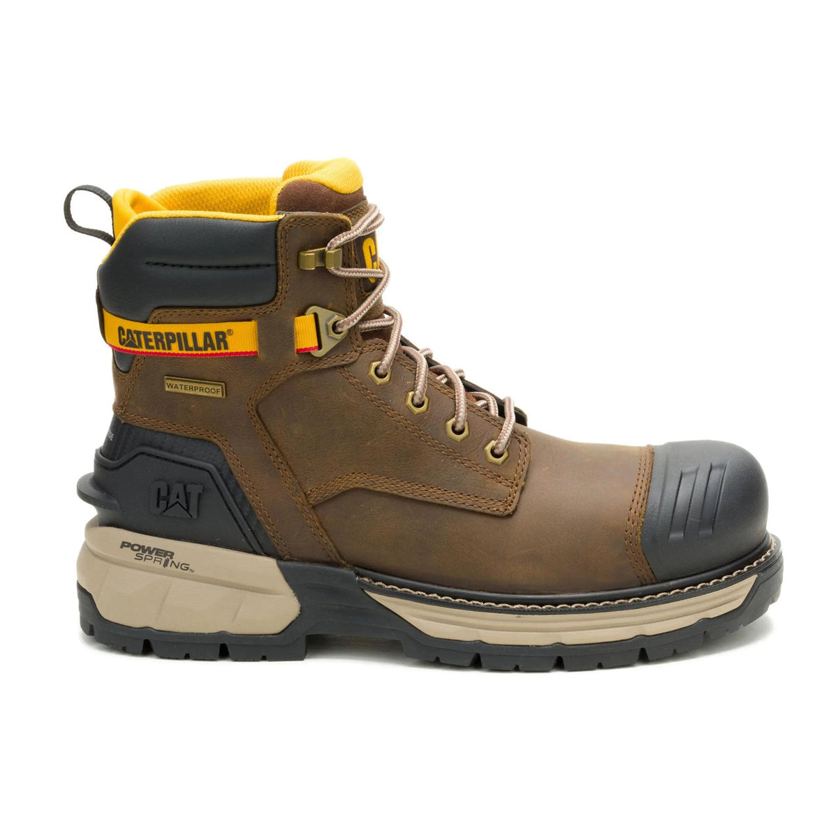 CAT Men's Excavator ft Power Spring™ Technology 6" Waterproof Comp Toe Work Boot Work Boots CAT Pyramid 10 M