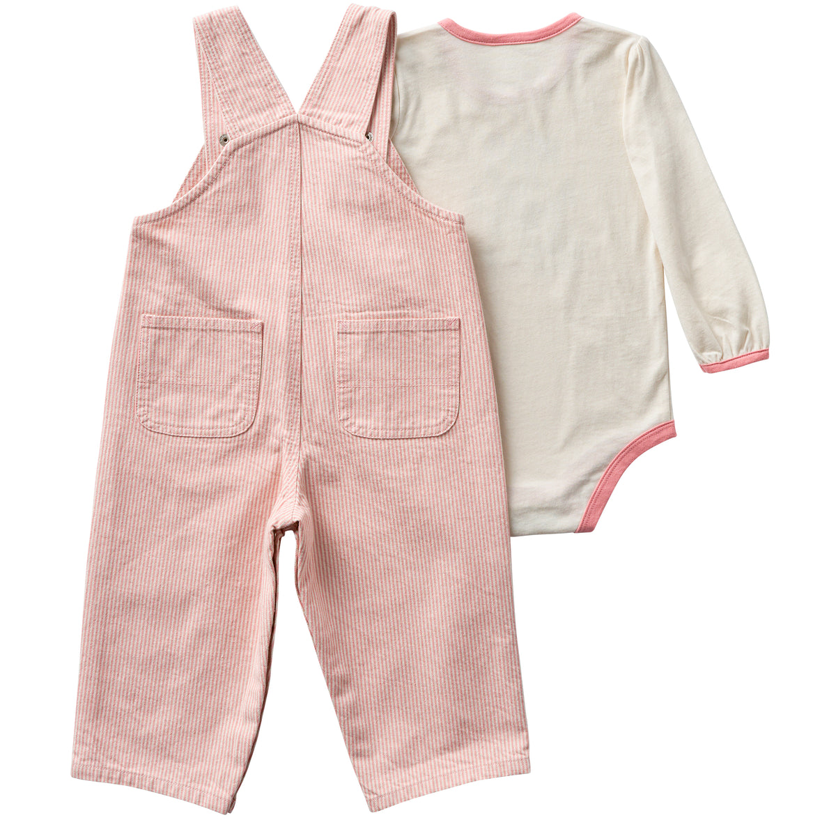 Carhartt Kids' Horse Graphic Long Sleeve Bodysuit + Overall Set Bibs & Overalls Carhartt
