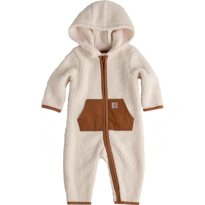 Carhartt カバーオール ベージュ　kids Carhartt Boys' Long Sleeve Zip-Front Sherpa Coverall - Work World