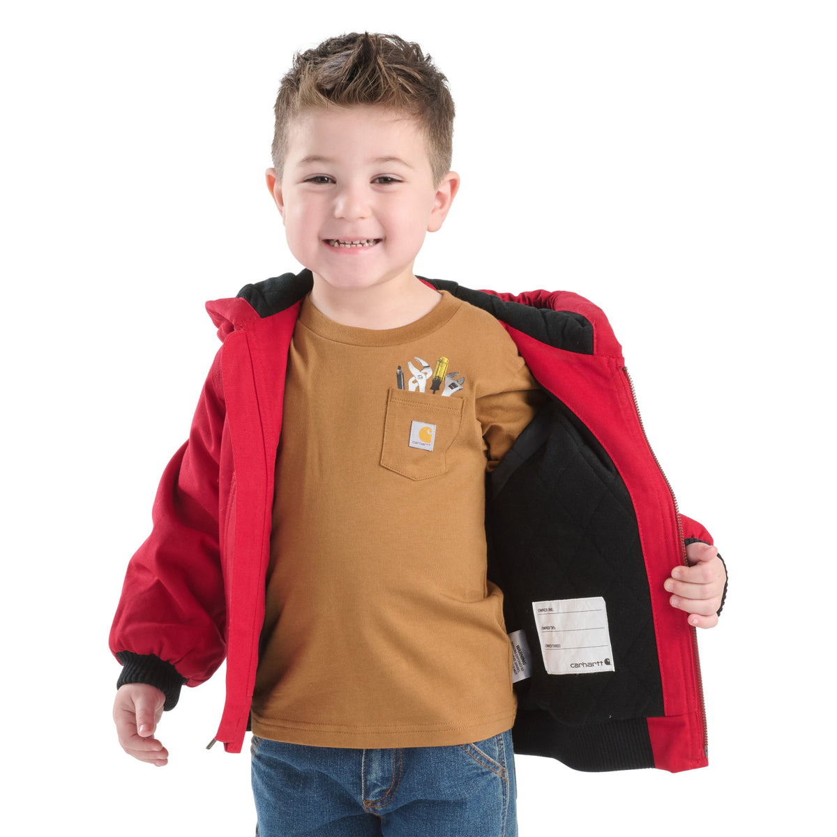 Carhartt Kids' Canvas Insulated Hooded Active Jacket Jackets & Coats Carhartt