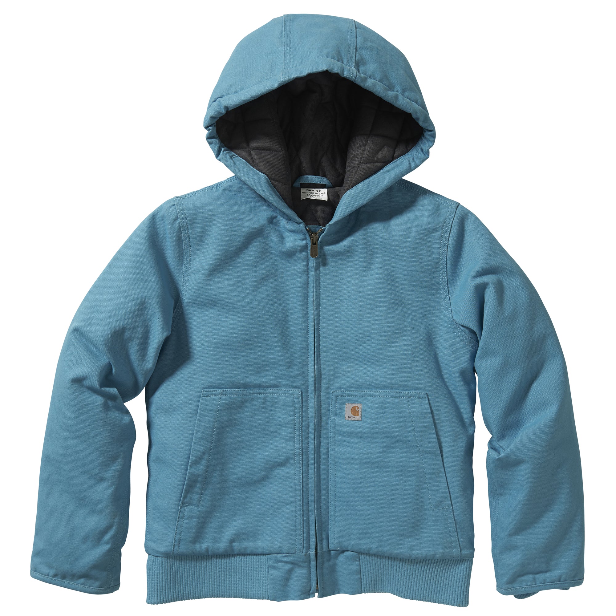 Carhartt Kid's Zip Front Flannel Quilt Lined Hooded Active Jacket - Work World - Workwear, Work Boots, Safety Gear