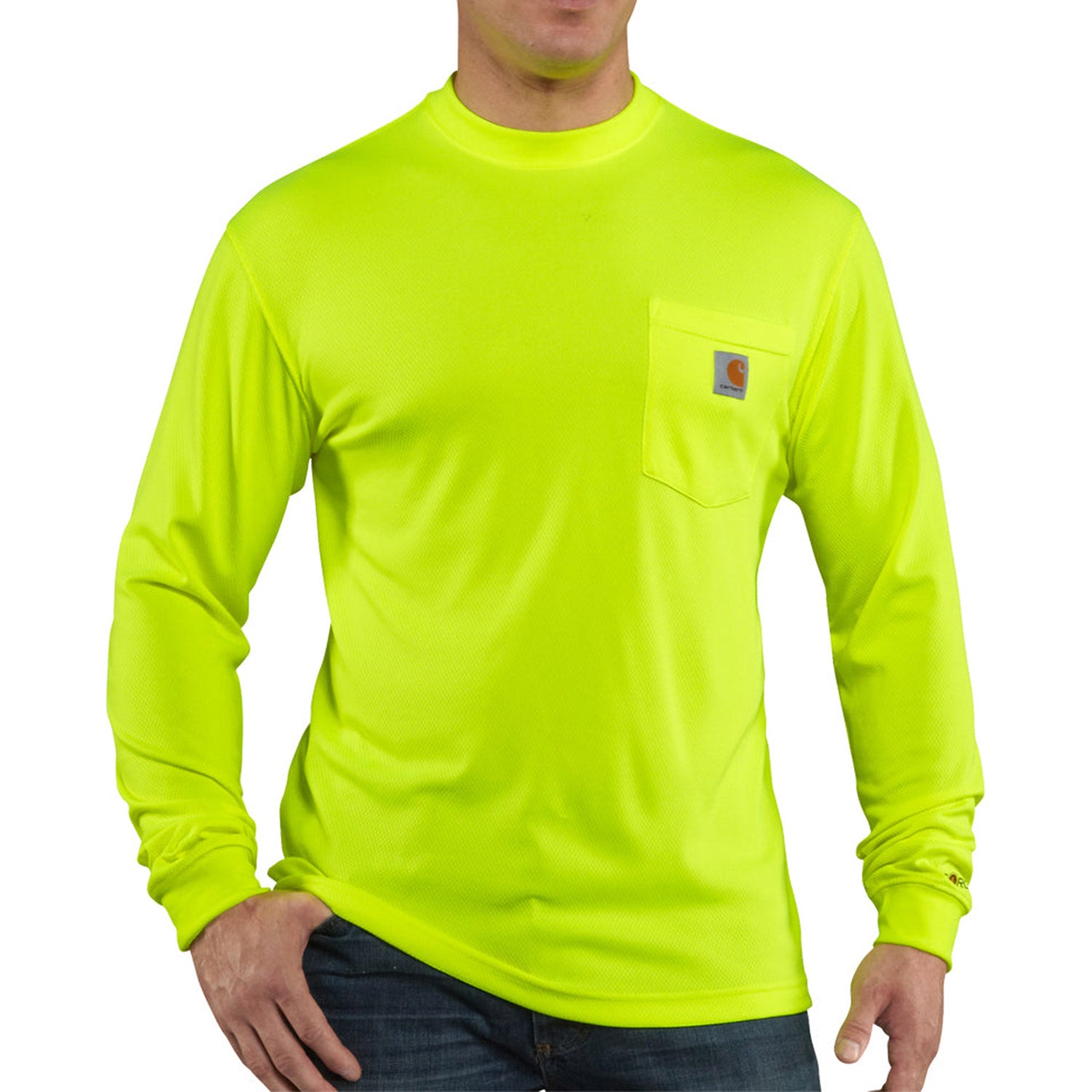 Carhartt Men's Force Color Enhanced Hi-Vis Long Sleeve T-Shirt - Work World - Workwear, Work Boots, Safety Gear