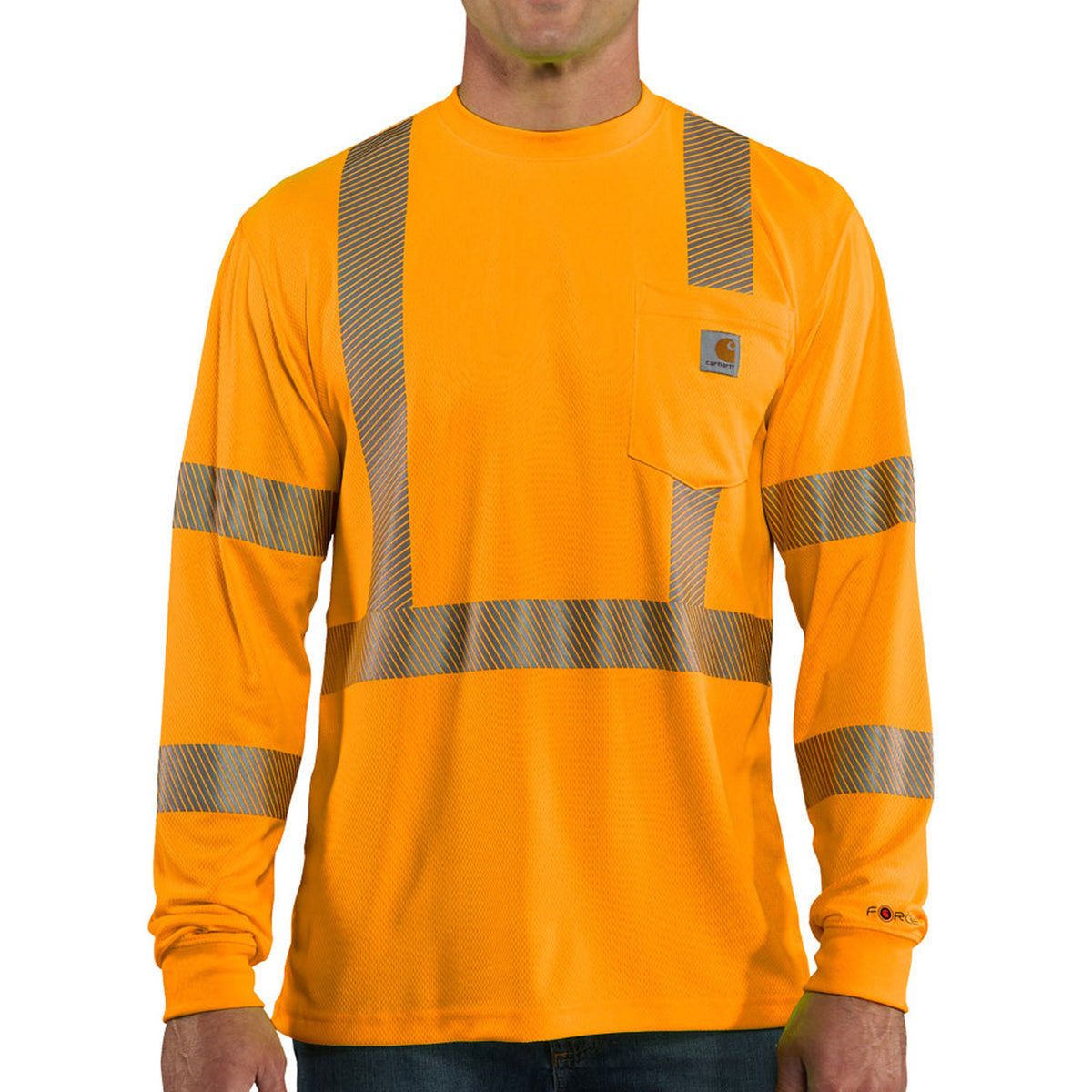 Carhartt Men&#39;s Force Class 3 Hi-Vis Long Sleeve T-Shirt - Work World - Workwear, Work Boots, Safety Gear