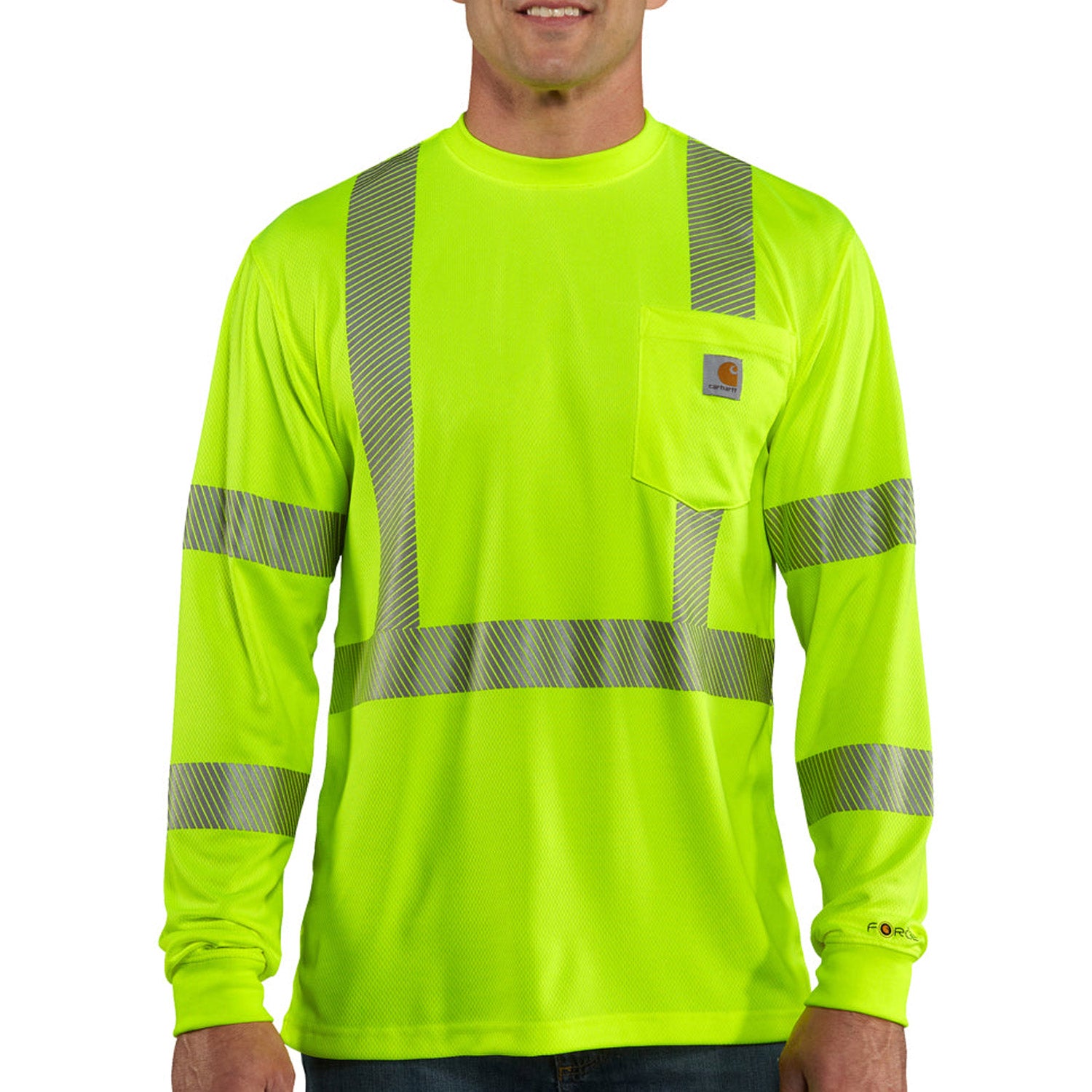 Carhartt Men's Force Class 3 Hi-Vis Long Sleeve T-Shirt - Work World - Workwear, Work Boots, Safety Gear