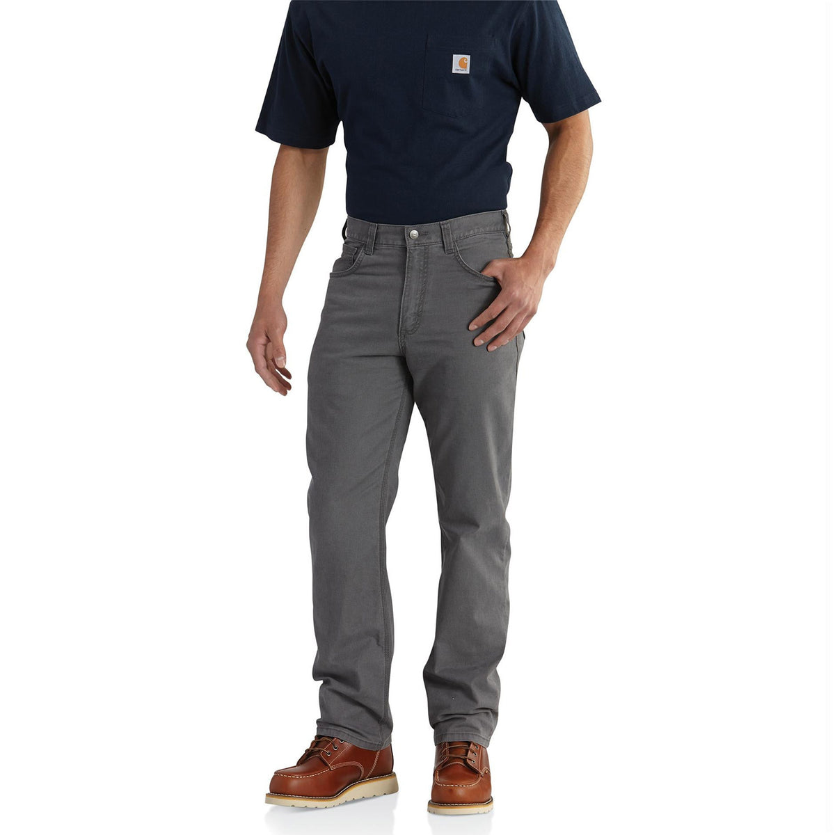 Carhartt Men&#39;s Rugged Flex® Rigby Five Pocket Pant_Gravel - Work World - Workwear, Work Boots, Safety Gear