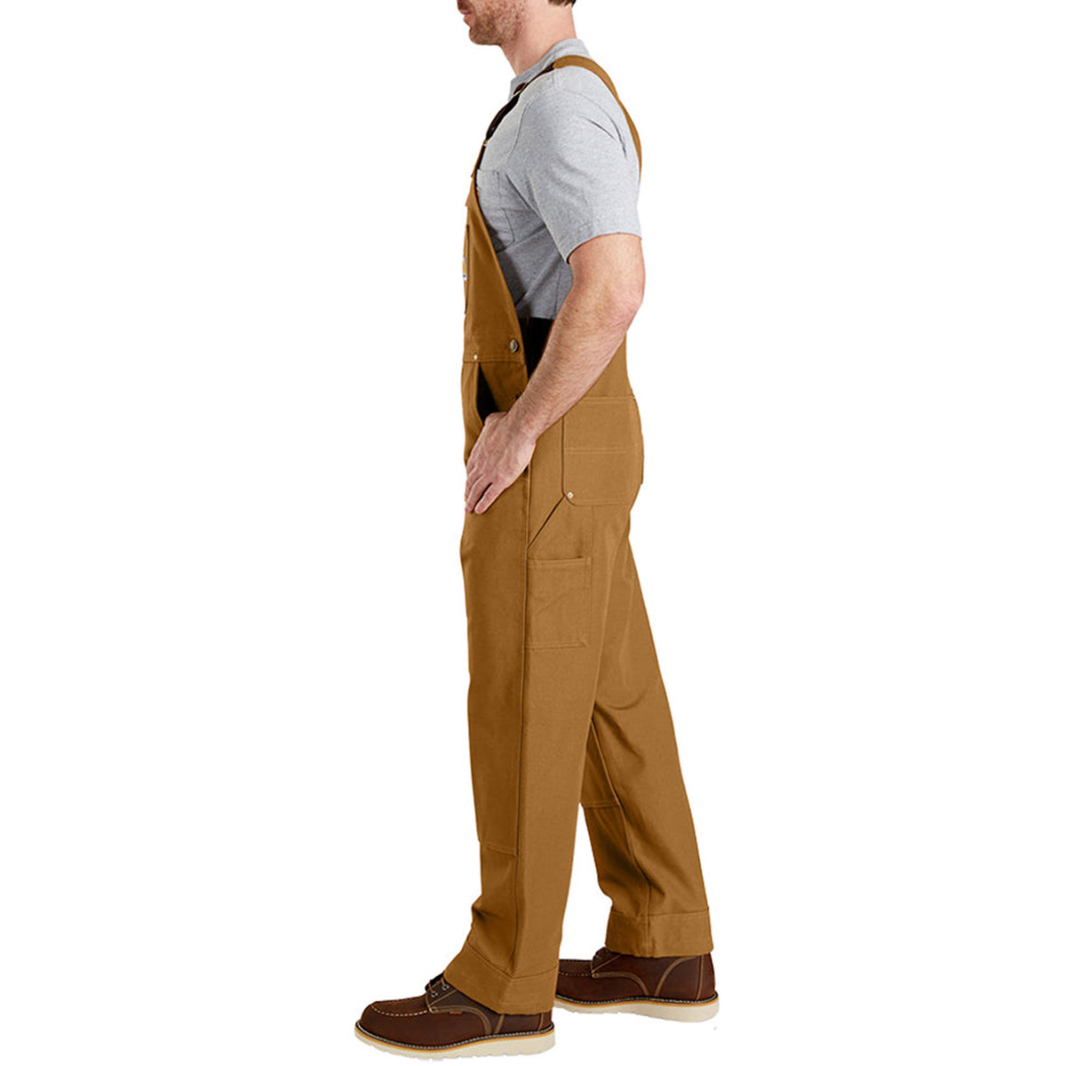 Carhartt Men&#39;s Duck Bib Overall_Carhartt Brown - Work World - Workwear, Work Boots, Safety Gear