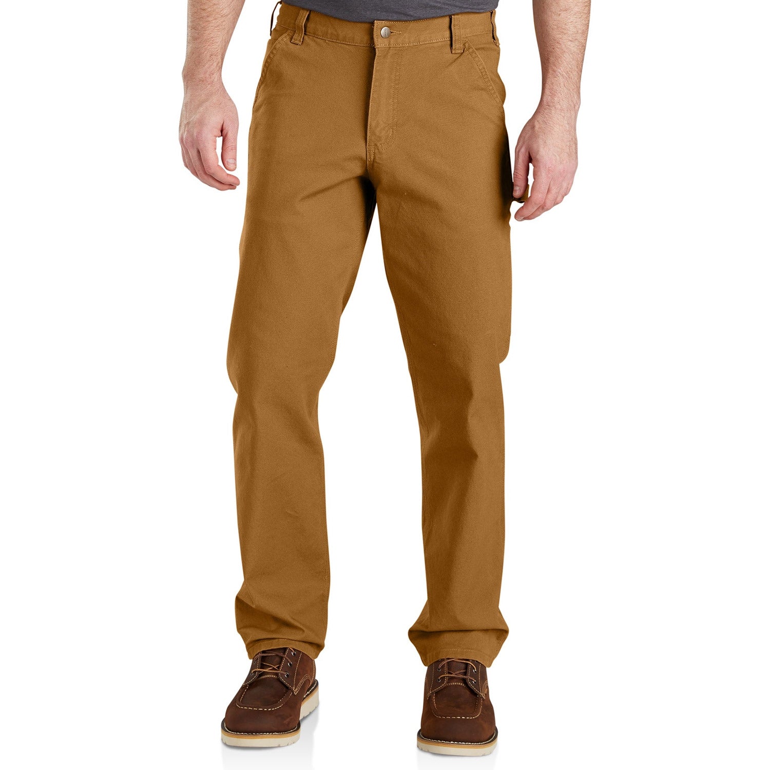 Carhartt Men's Rugged Flex® Relaxed Fit Duck Dungaree_Carhartt Brown - Work World - Workwear, Work Boots, Safety Gear