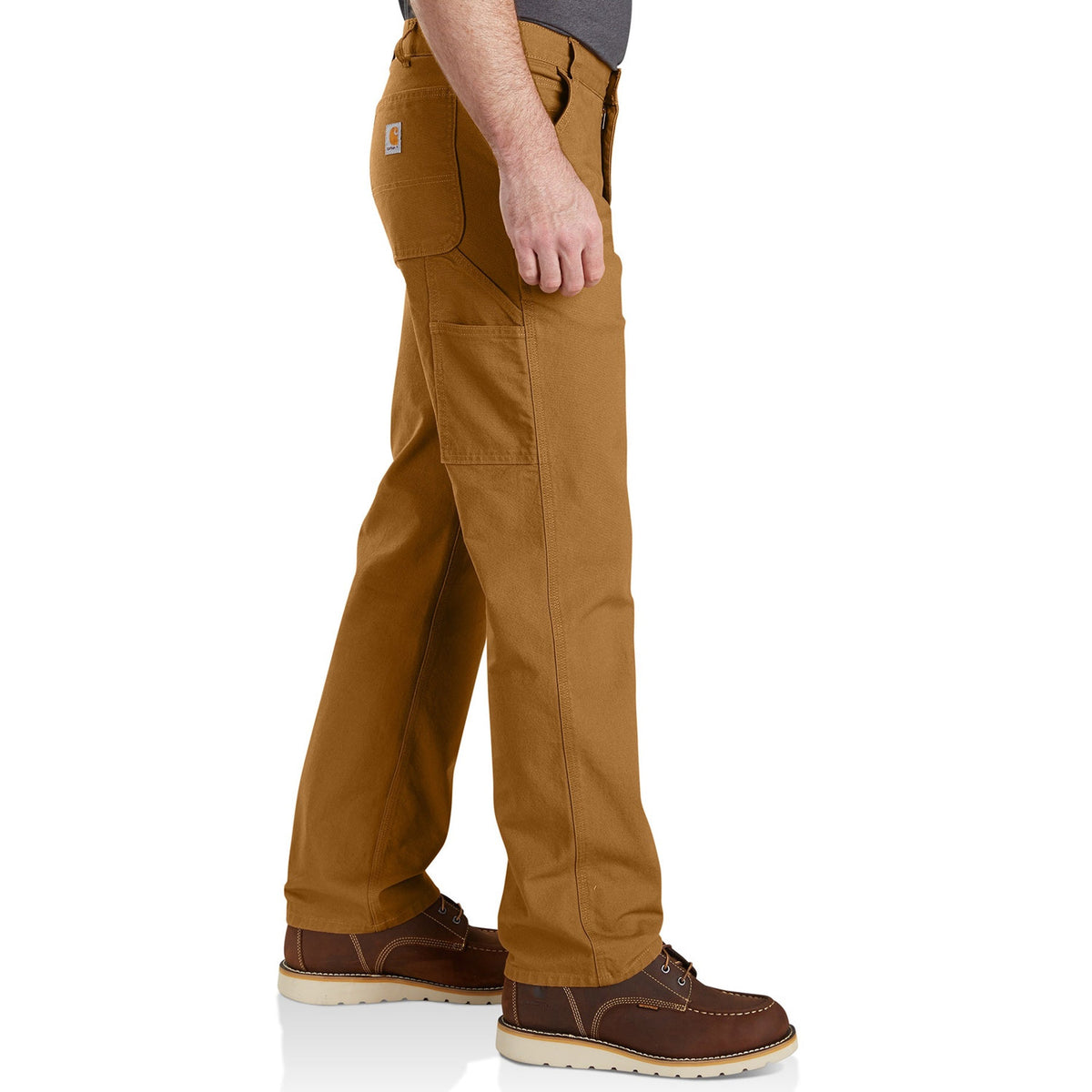 Carhartt Men&#39;s Rugged Flex® Relaxed Fit Duck Dungaree_Carhartt Brown - Work World - Workwear, Work Boots, Safety Gear