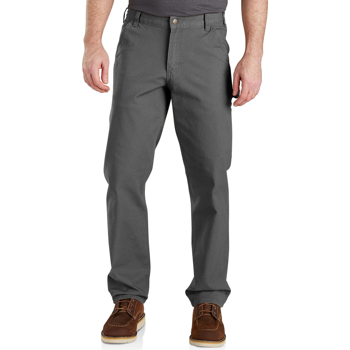 Carhartt Men&#39;s Rugged Flex® Relaxed Fit Duck Dungaree_Gravel - Work World - Workwear, Work Boots, Safety Gear