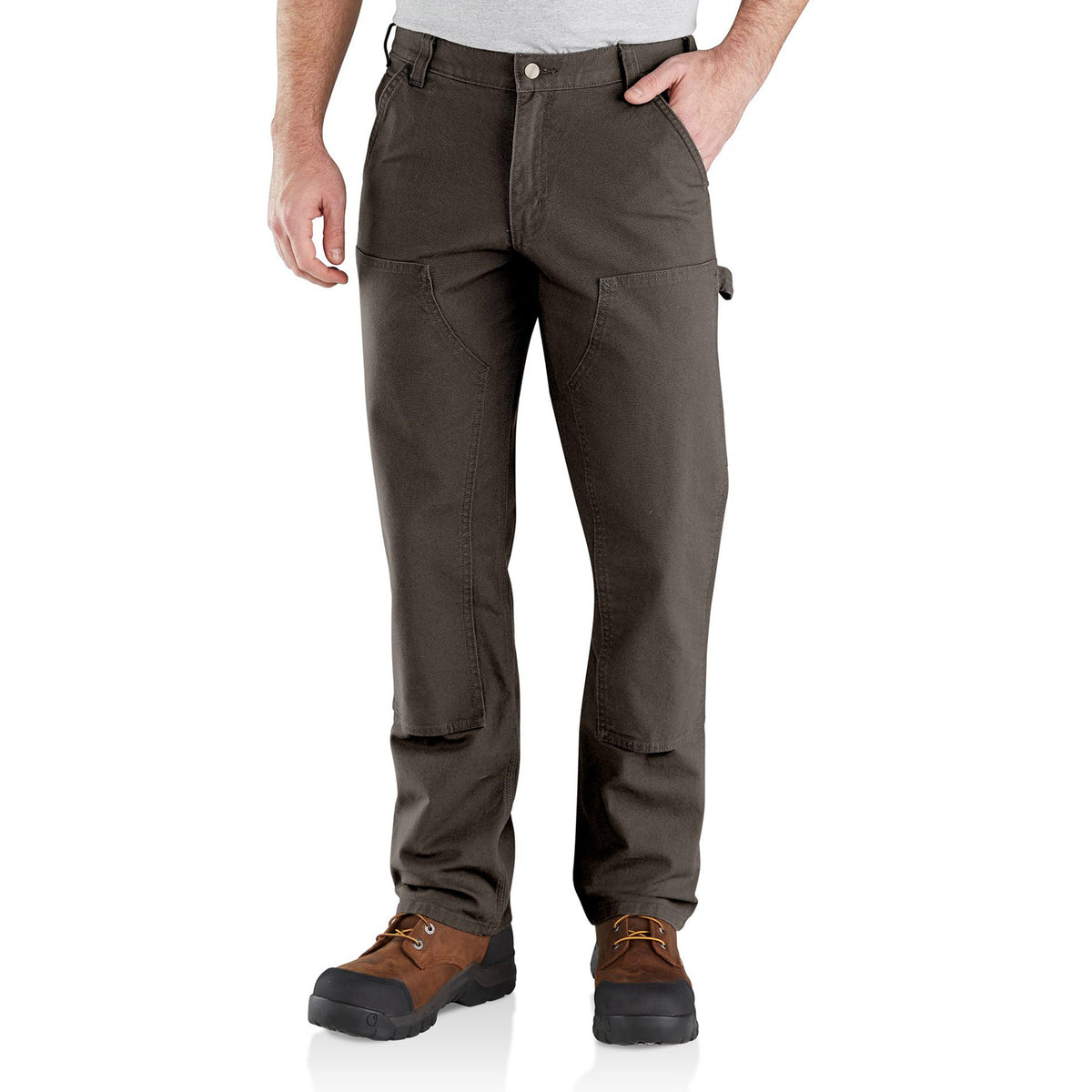 Carhartt Men&#39;s Rugged Flex® Relaxed Fit Double-Front Duck Pant_Dark Coffee - Work World - Workwear, Work Boots, Safety Gear