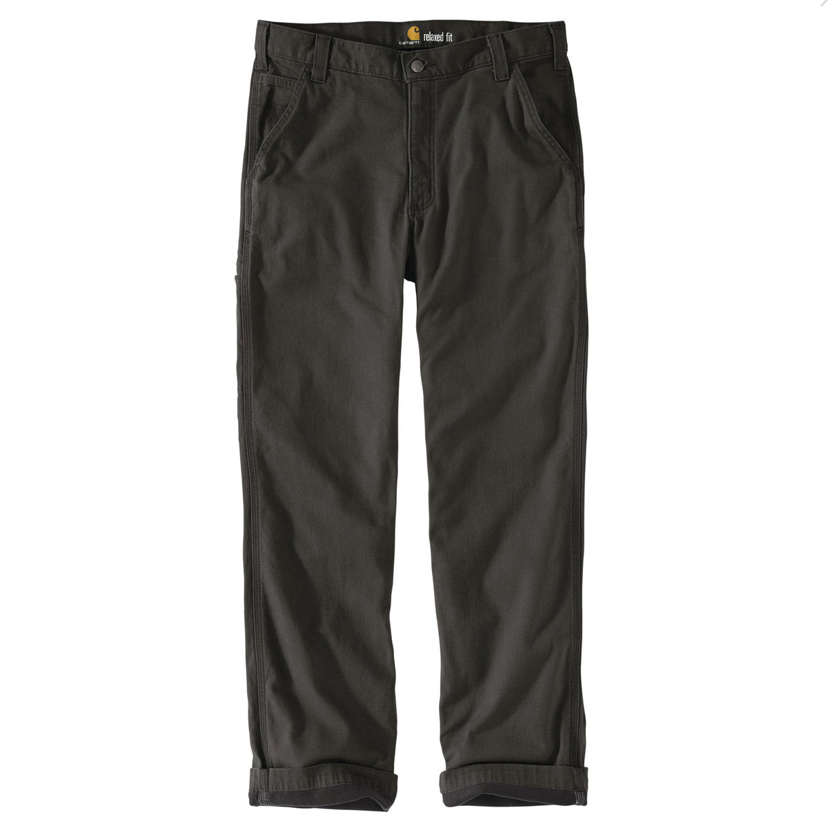 Carhartt Men&#39;s Rigby Flannel-Lined Dungaree_Peat - Work World - Workwear, Work Boots, Safety Gear