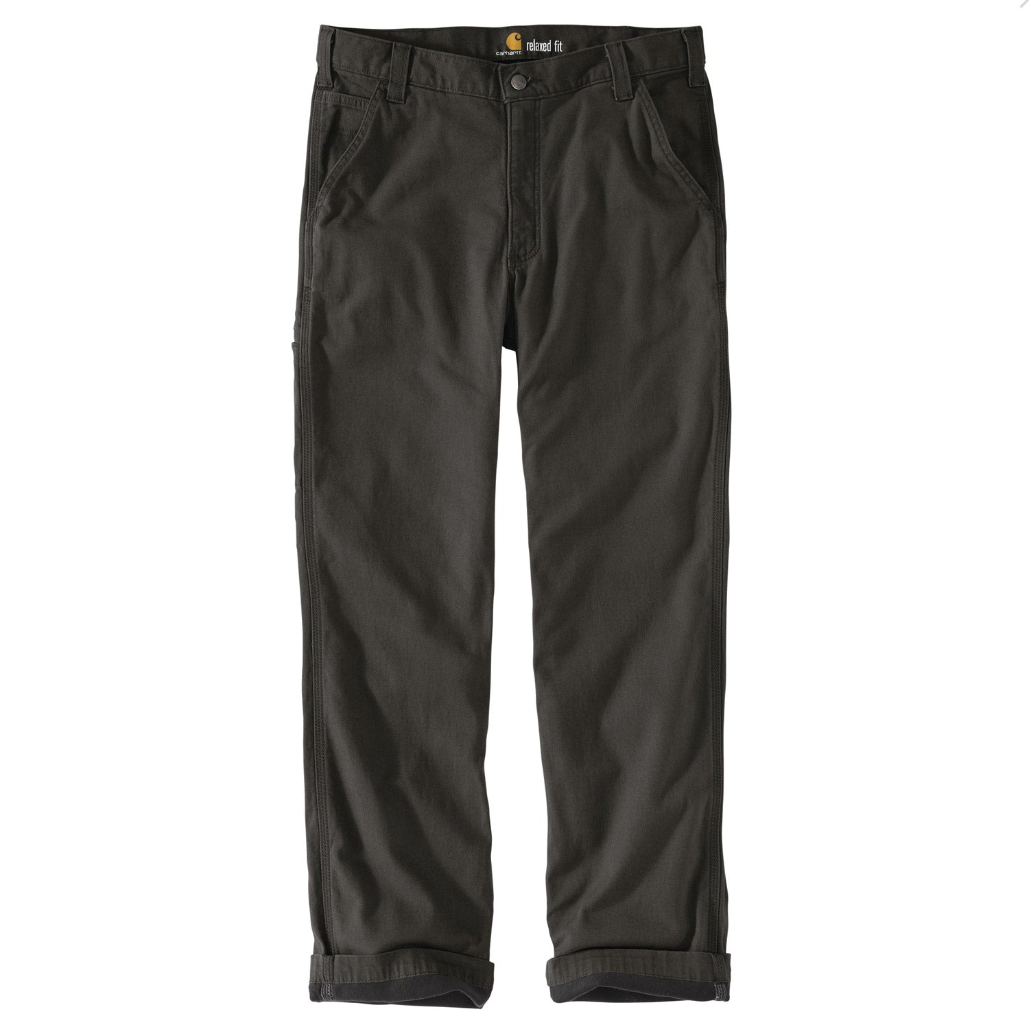 Carhartt Men's Rigby Flannel-Lined Dungaree_Peat - Work World - Workwear, Work Boots, Safety Gear