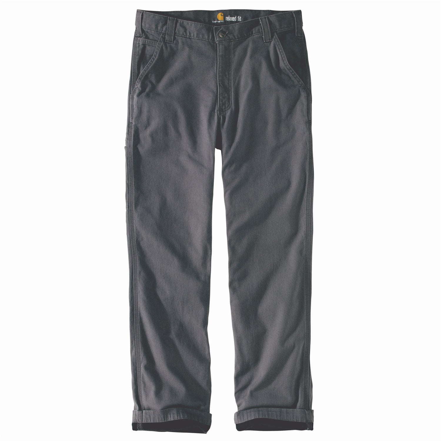 Carhartt Men's Rigby Flannel-Lined Dungaree_Gravel - Work World - Workwear, Work Boots, Safety Gear