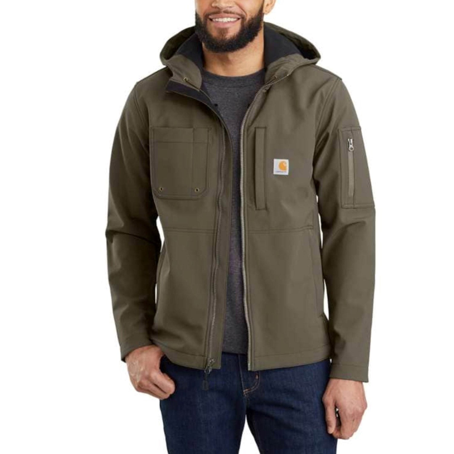 Carhartt Men's Relaxed Fit Rain Defender® Softshell Hooded Jacket - Work World - Workwear, Work Boots, Safety Gear