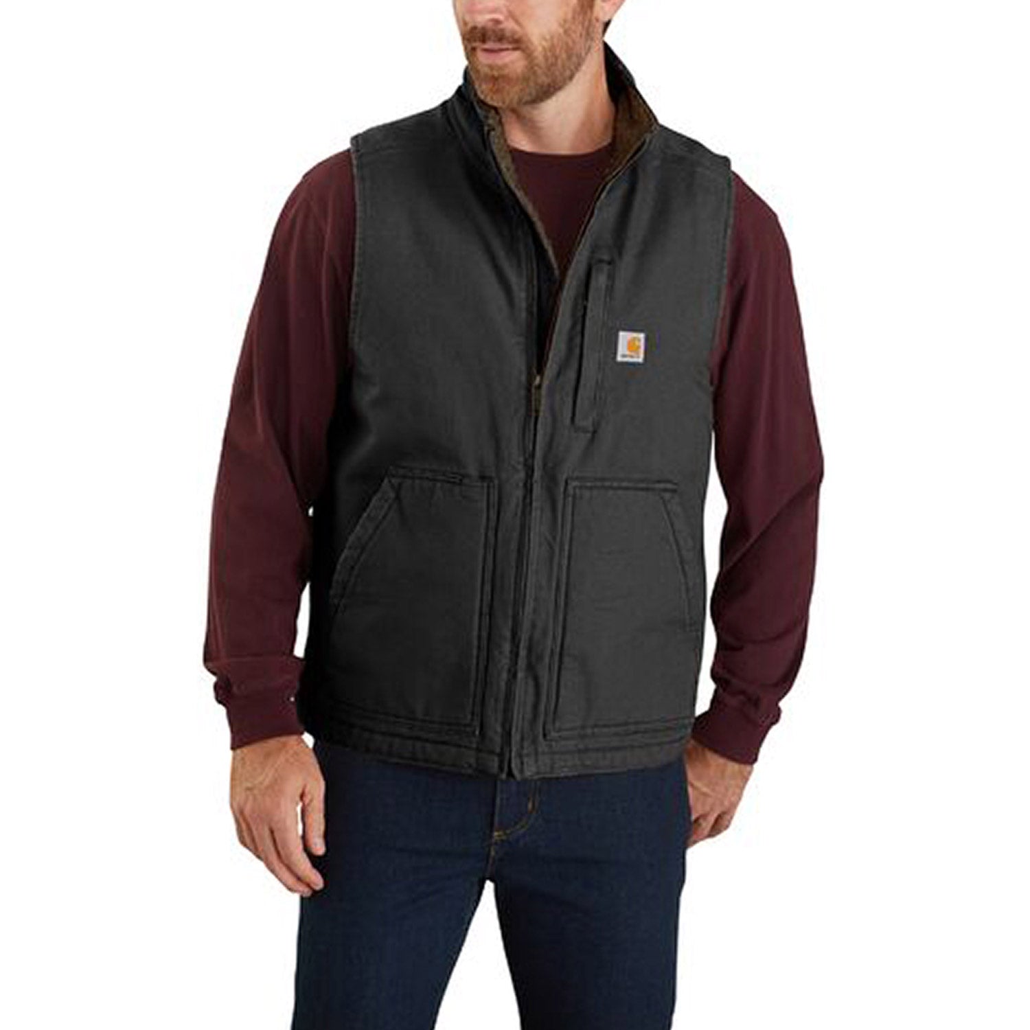 Carhartt Men's Washed Duck Mock Neck Vest - Work World