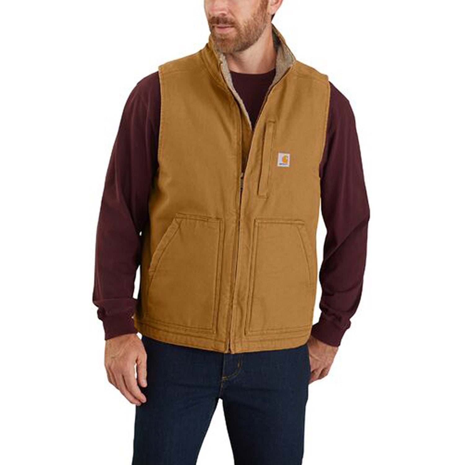 Carhartt Men's Washed Duck Mock Neck Vest - Work World - Workwear, Work Boots, Safety Gear