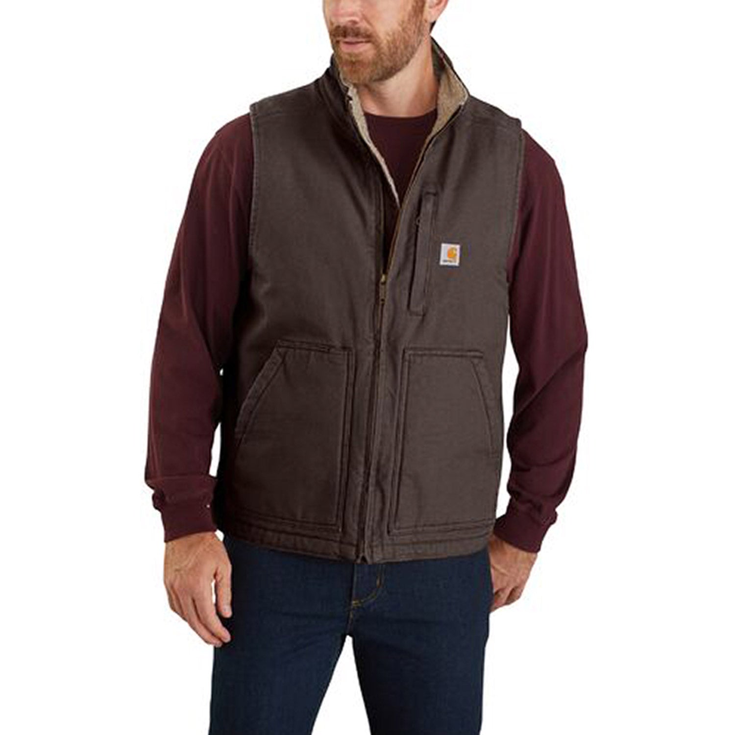 Carhartt Men's Washed Duck Mock Neck Vest - Work World