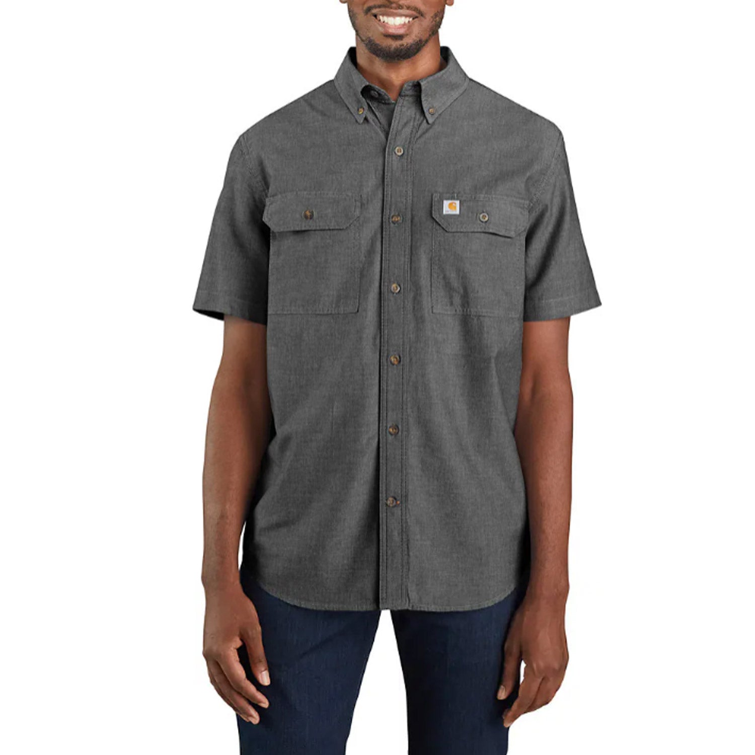 Carhartt Men's Loose Fit Midweight Chambray Short Sleeve Shirt - Work World - Workwear, Work Boots, Safety Gear