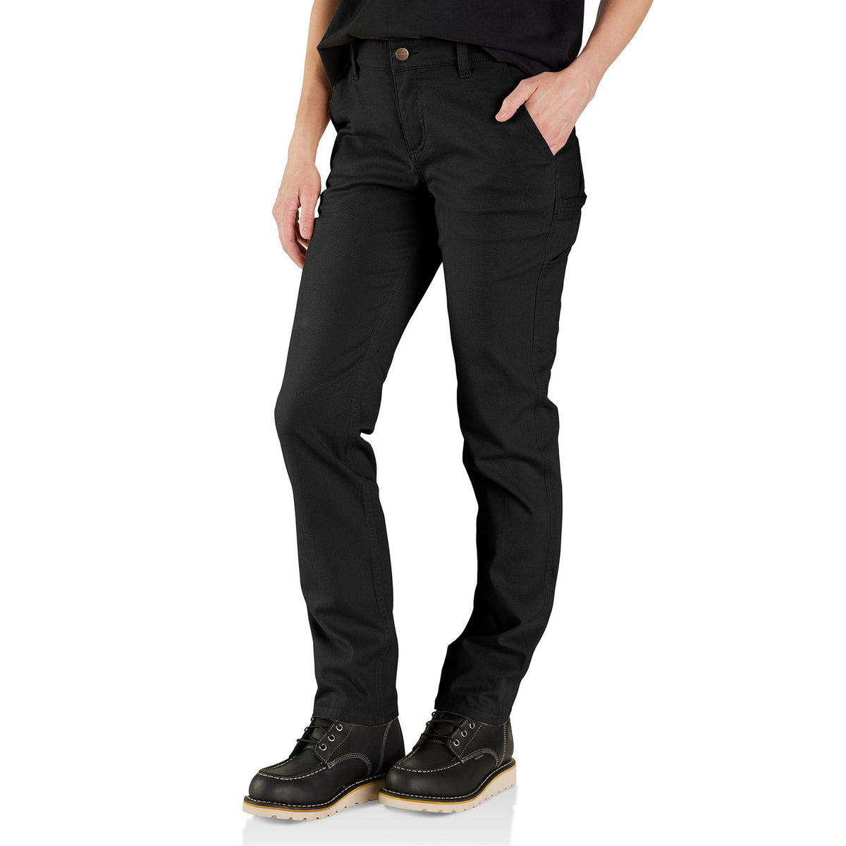 Carhartt Women&#39;s Rugged Flex® Relaxed Fit Canvas Work Pant_Black - Work World - Workwear, Work Boots, Safety Gear
