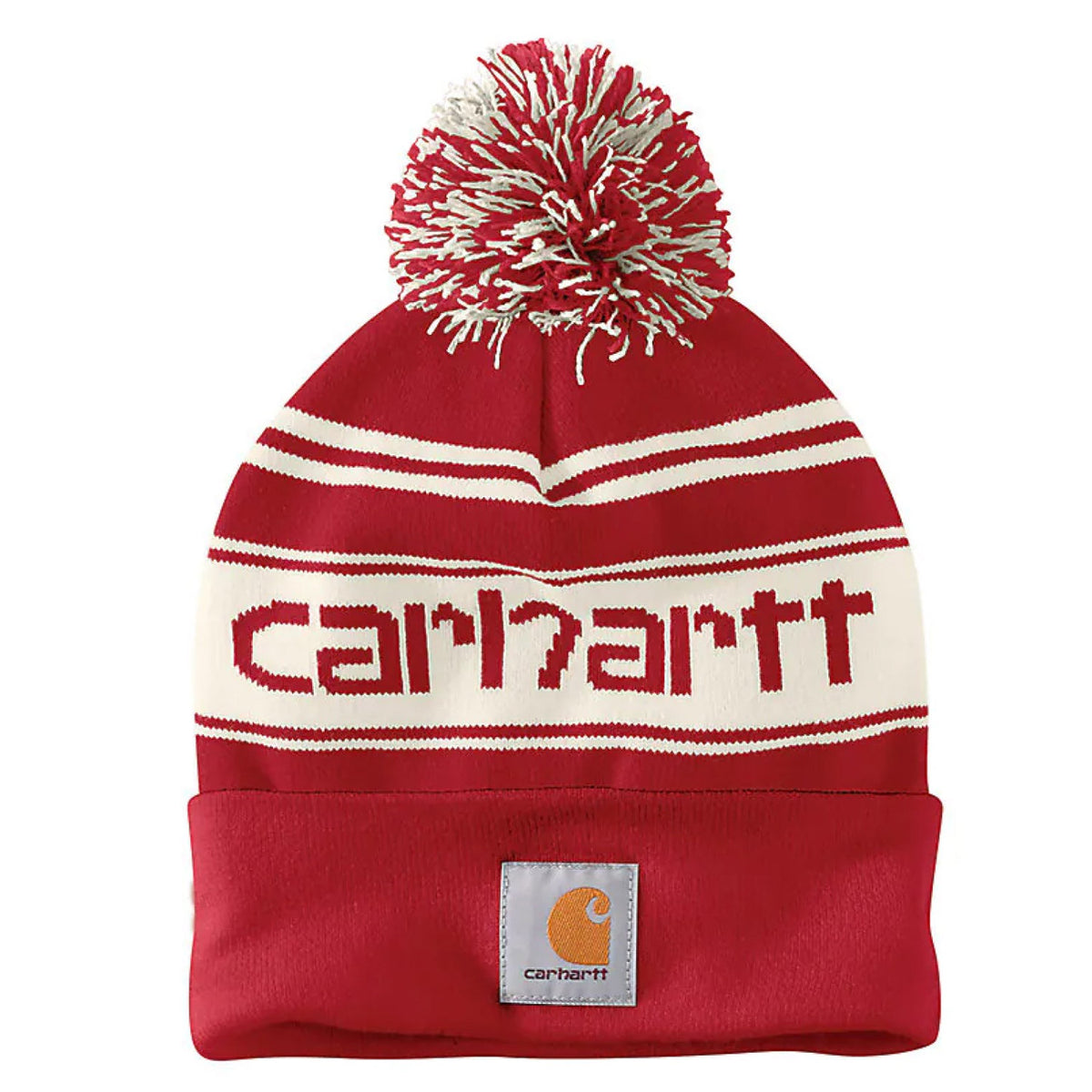 Carhartt Knit Pom Pom Cuffed Logo Beanie - Work World - Workwear, Work Boots, Safety Gear