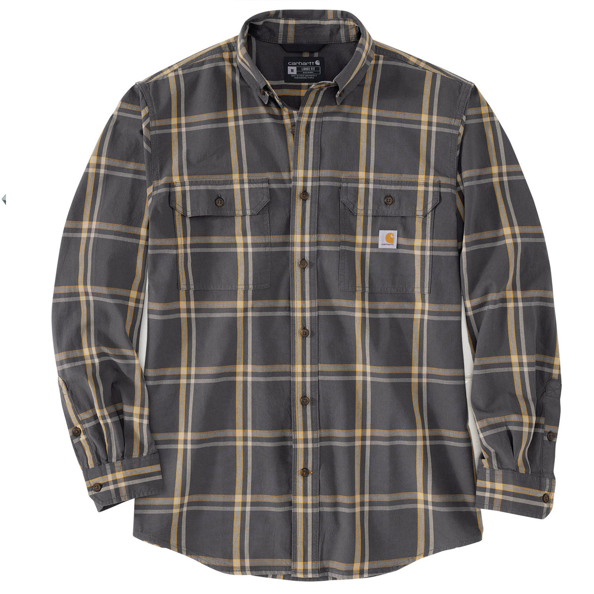 Carhartt Men&#39;s Loose Fit Chambray Long Sleeve Plaid Shirt - Work World - Workwear, Work Boots, Safety Gear