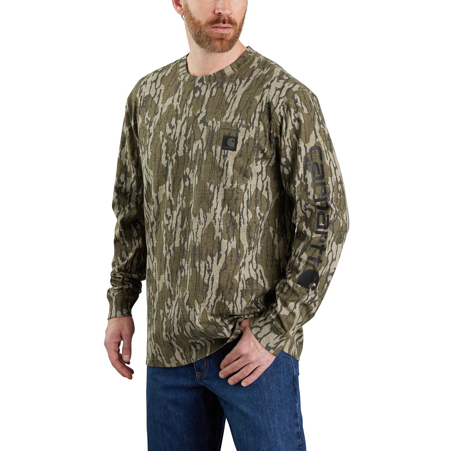 Carhartt Loose Fit Camo Logo Graphic LS Tee - Work World - Workwear, Work Boots, Safety Gear