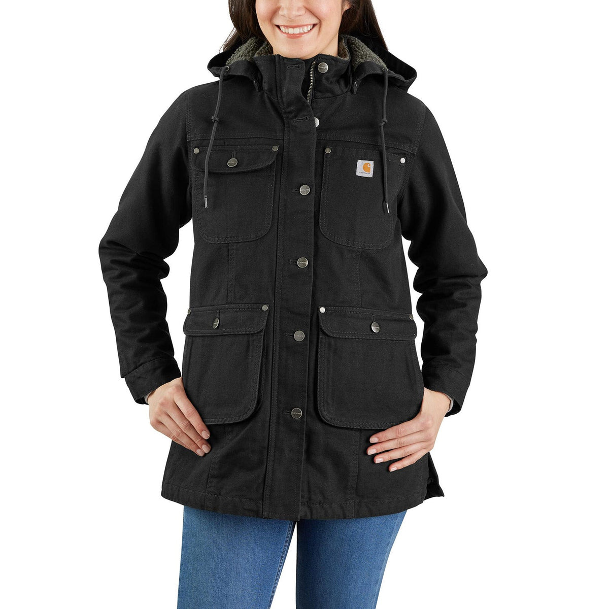 Carhartt Women's Loose-Fit Field Jacket Jackets & Coats Carhartt Black 1XL Plus