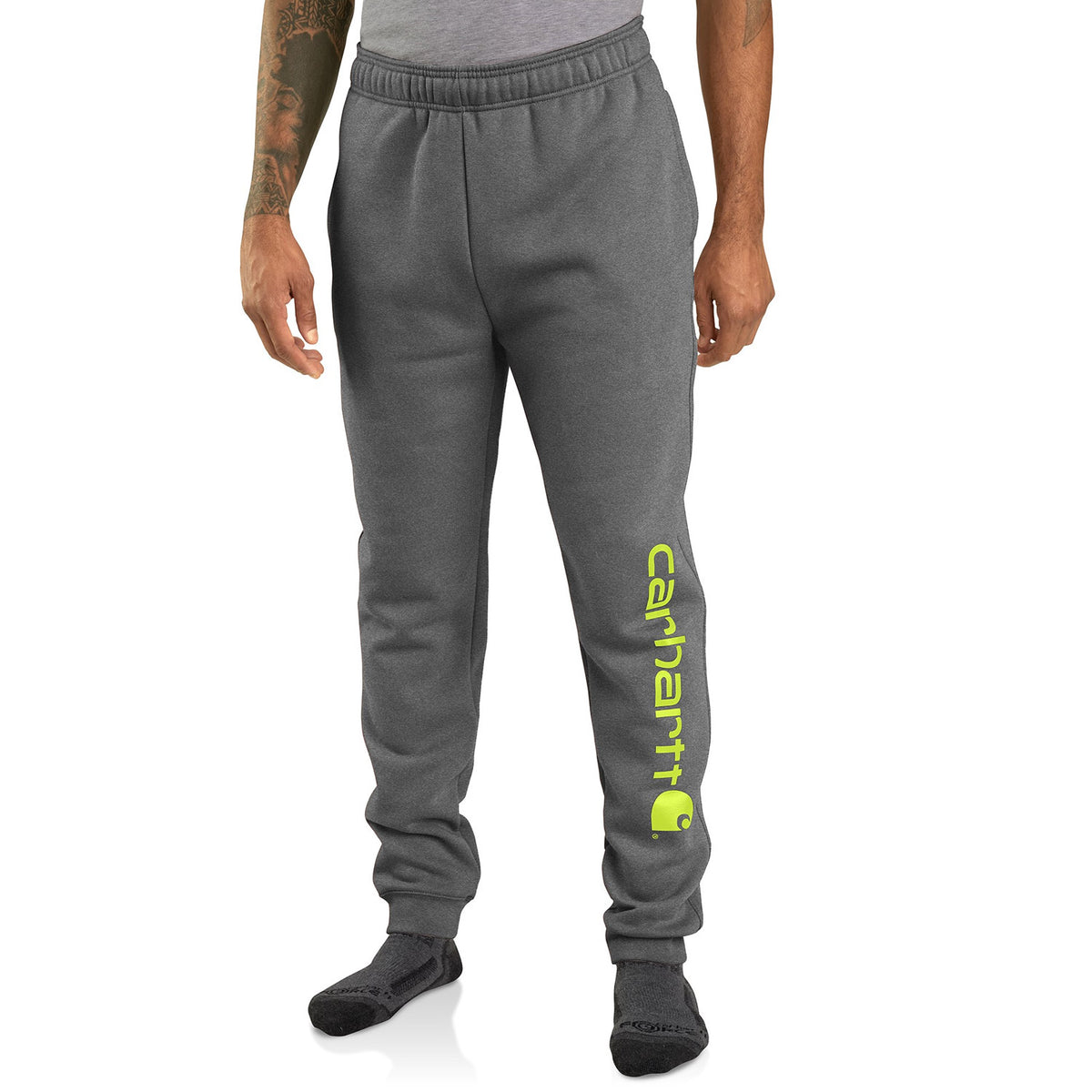 Carhartt Men&#39;s Relaxed Fit Midweight Tapered Logo Sweatpant - Work World - Workwear, Work Boots, Safety Gear