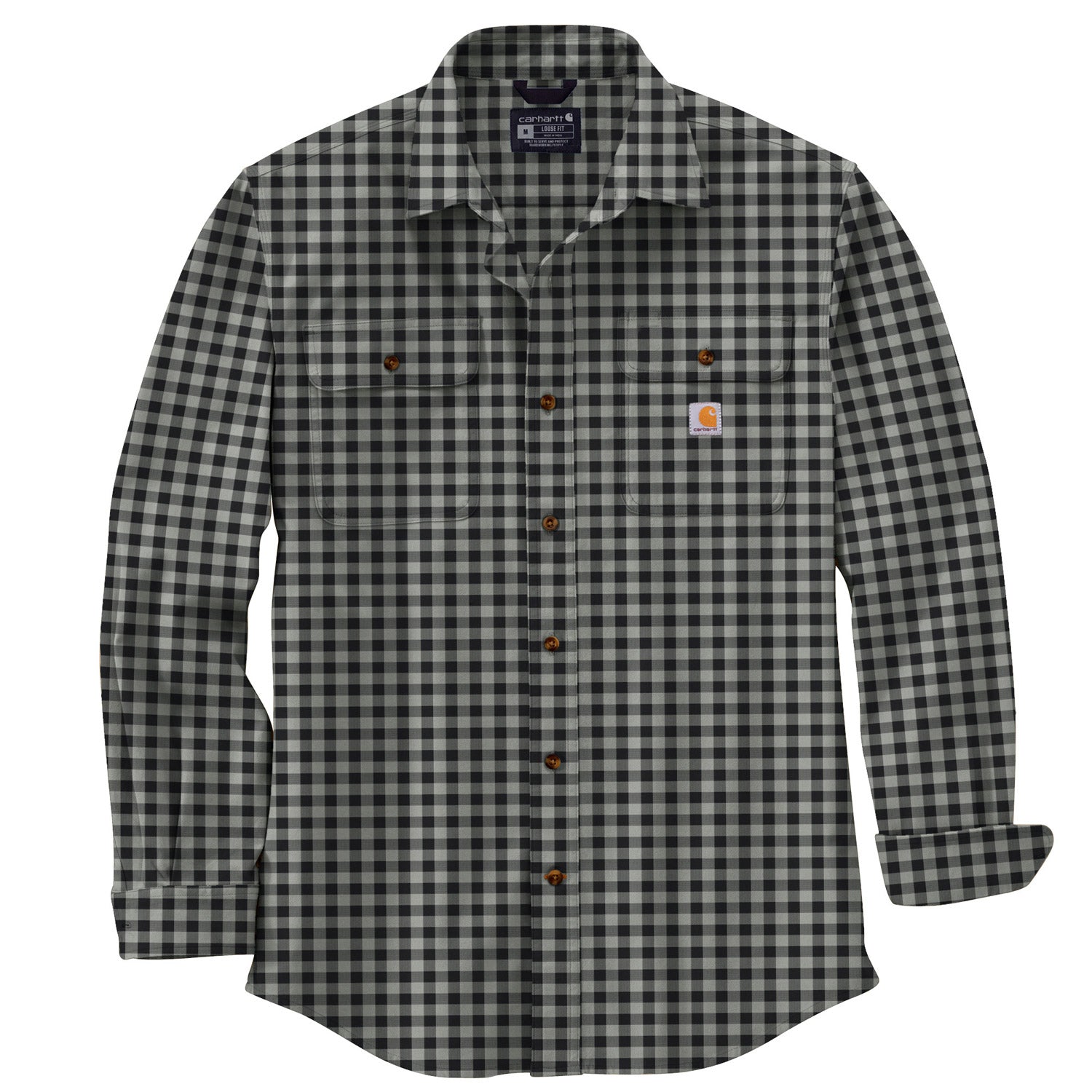 Carhartt Men's Loose Fit Heavyweight Button-Down Long Sleeve Flannel Plaid Shirt - Work World - Workwear, Work Boots, Safety Gear
