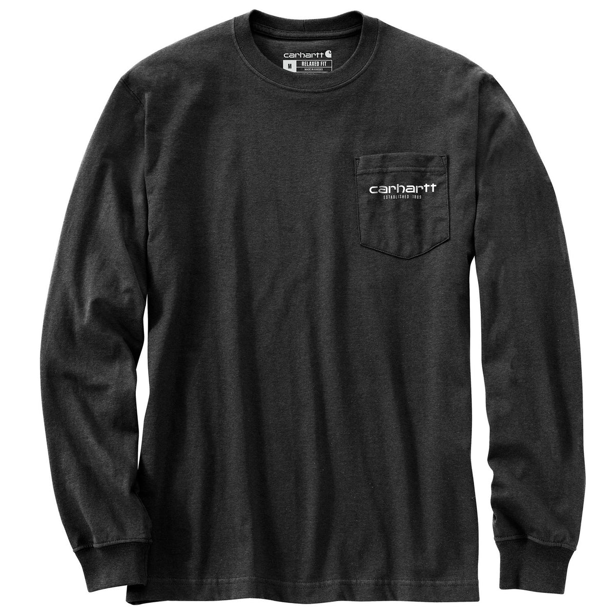Carhartt Men&#39;s Relaxed Fit Heavyweight Pocket &quot;C&quot; Graphic Long Sleeve T-Shirt - Work World - Workwear, Work Boots, Safety Gear