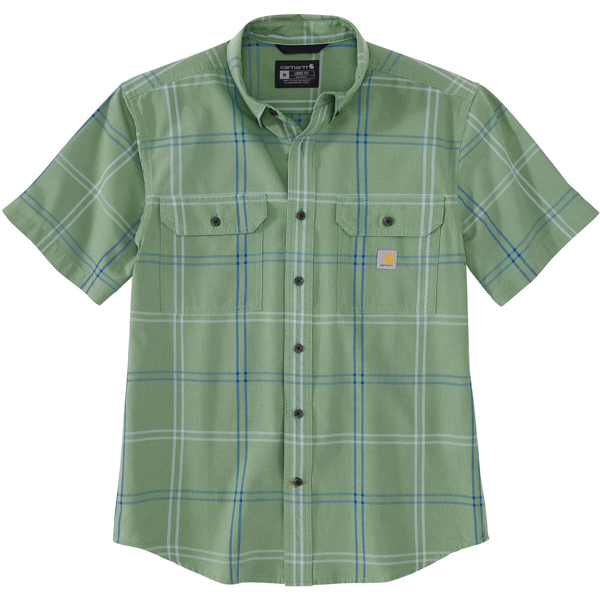 Carhartt Men&#39;s Loose Fit Button-Down Short Sleeve Plaid Work Shirt - Work World - Workwear, Work Boots, Safety Gear