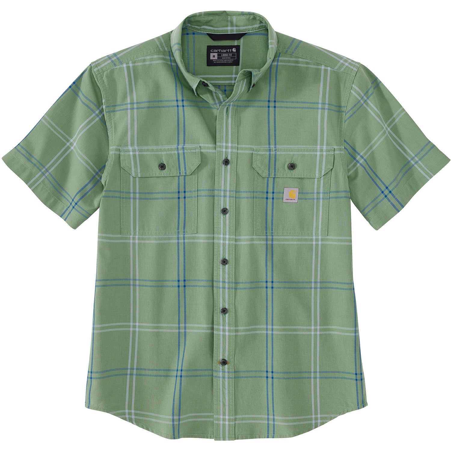 Carhartt Men's Loose Fit Button-Down Short Sleeve Plaid Work Shirt - Work World - Workwear, Work Boots, Safety Gear