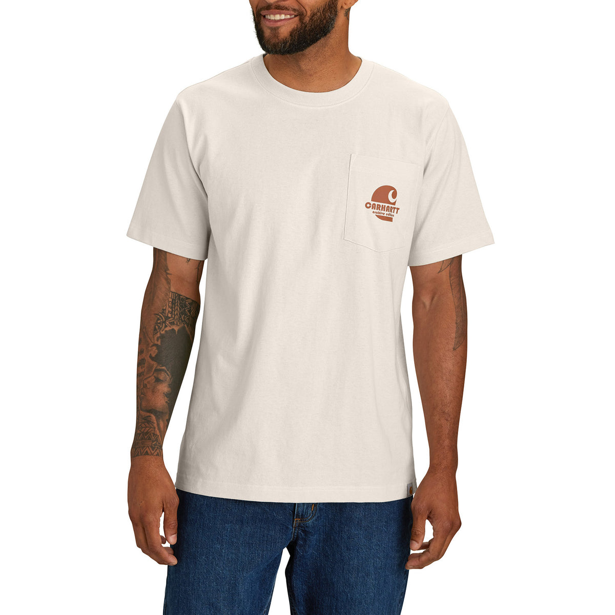 Carhartt Men&#39;s Relaxed Fit Heavyweight Farm Graphic Pocket T-Shirt - Work World - Workwear, Work Boots, Safety Gear