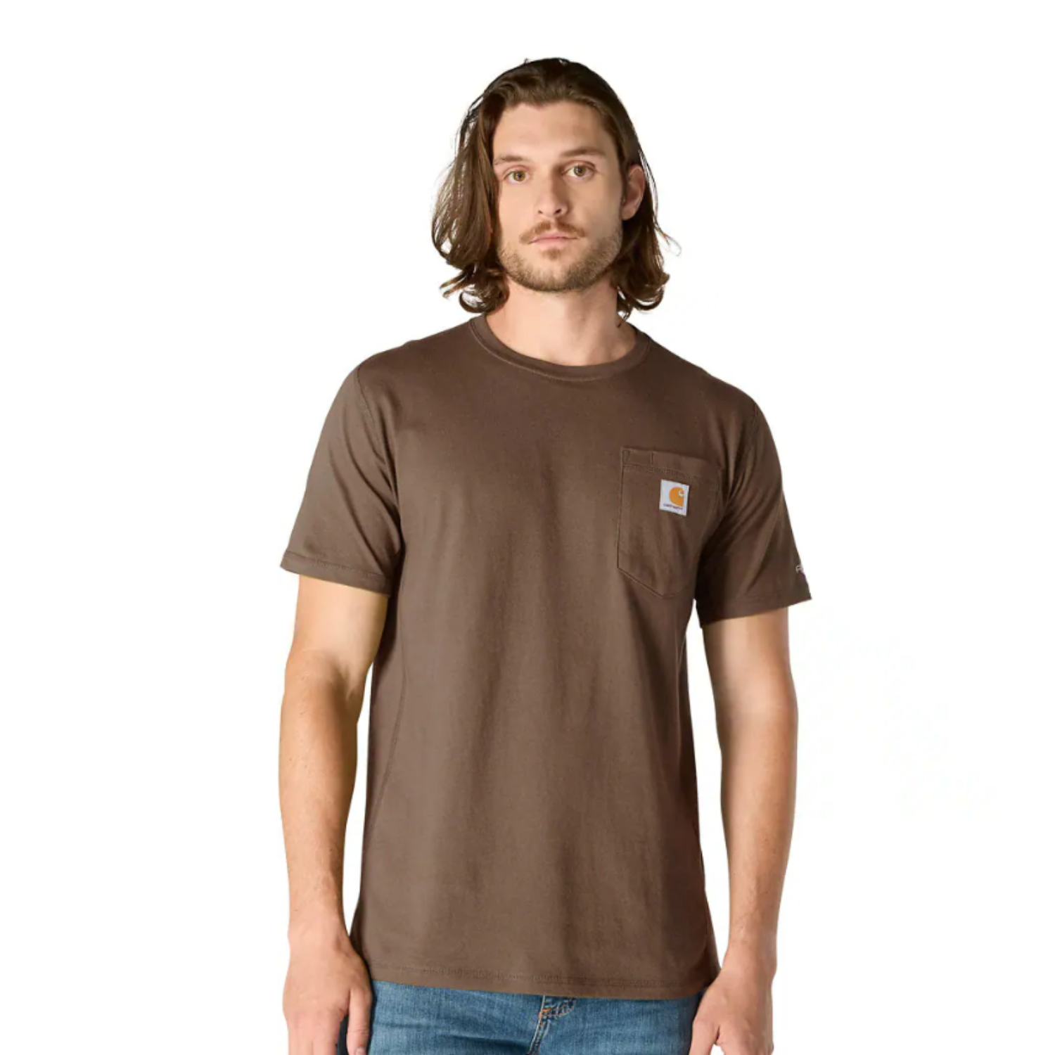 Carhartt Men's Force® Relaxed Fit Midweight Short Sleeve Pocket Tee T-Shirts Carhartt Sepia 2XL Reg