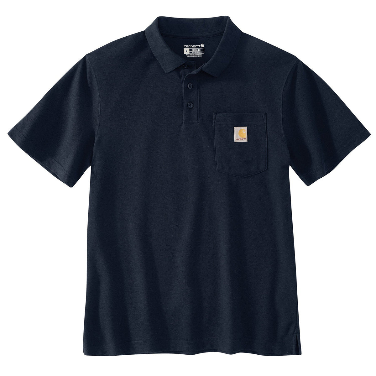 Carhartt Men's Loose Fit Midweight Pocket Short Sleeve Polo Shirt Work Shirts Carhartt Navy 2XL Reg