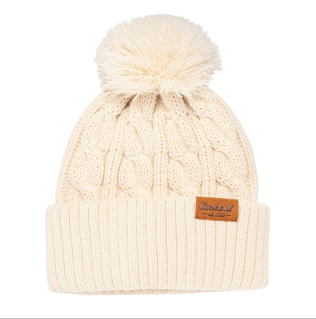Carhartt Women's Cable Knit Pom Cuffed Beanie