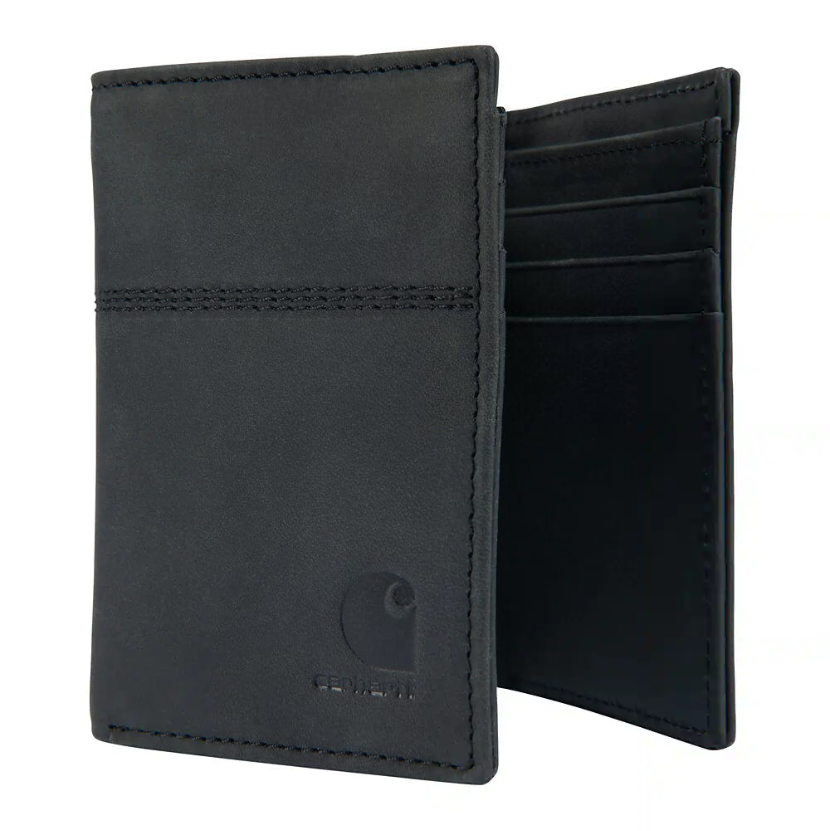 Carhartt Men's Leather RFID Deboss Logo Trifold Wallet