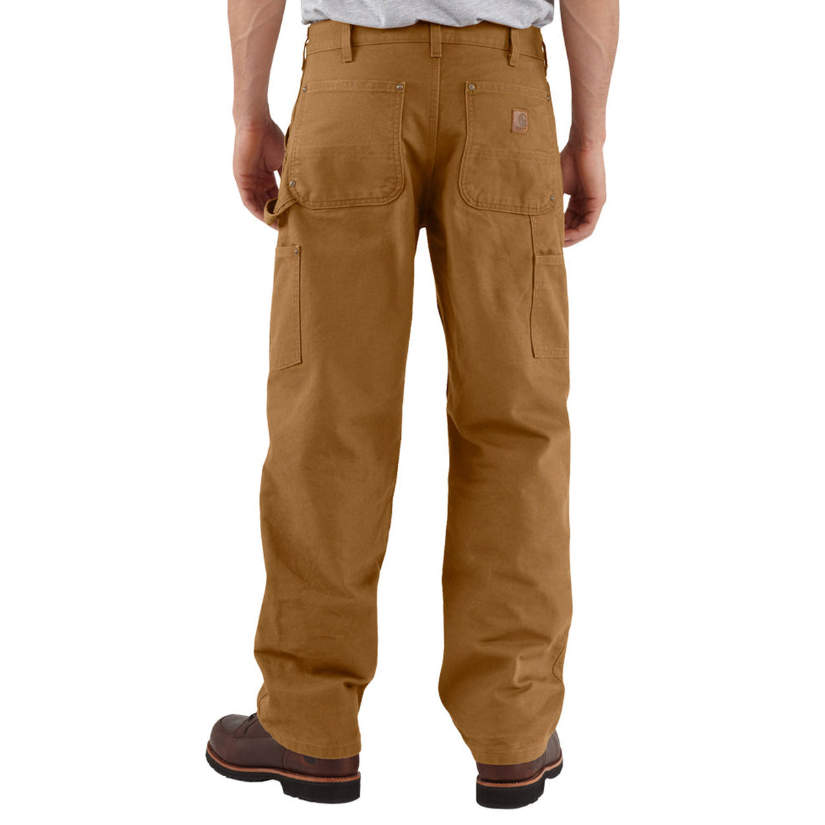 Carhartt Men&#39;s Washed Duck Double-Front Work Dungaree_Carhartt Brown - Work World - Workwear, Work Boots, Safety Gear