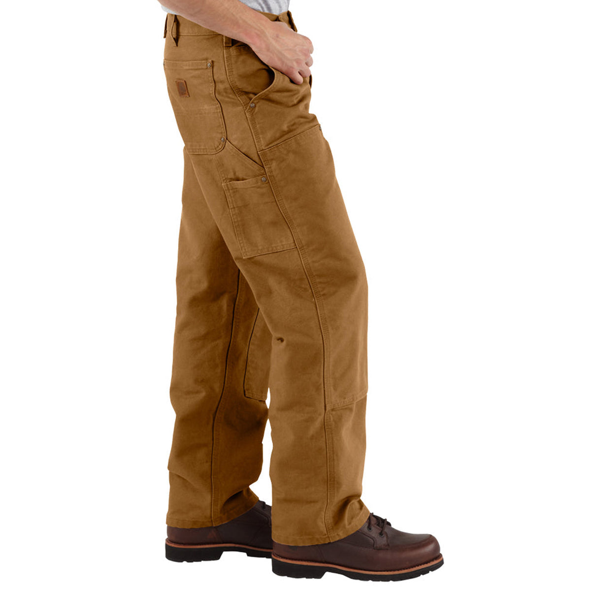 Carhartt Men&#39;s Washed Duck Double-Front Work Dungaree_Carhartt Brown - Work World - Workwear, Work Boots, Safety Gear