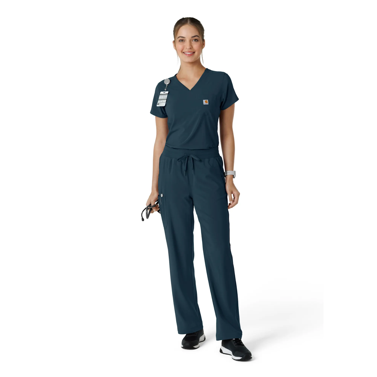 Carhartt Women's Force Cross Flex Tuck-In Scrub Top - Work World - Workwear, Work Boots, Safety Gear