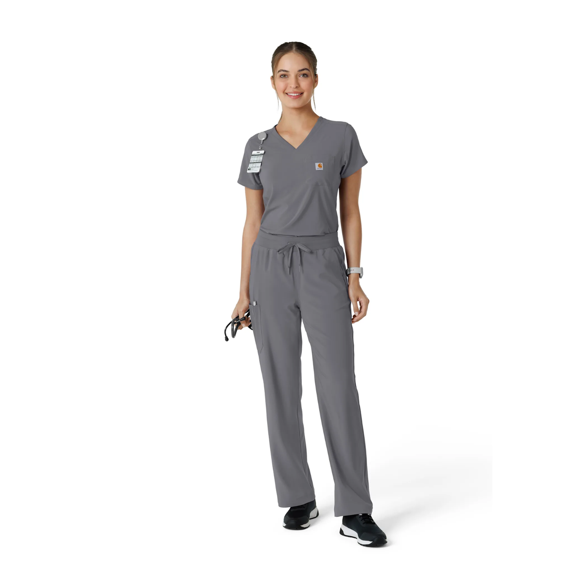 Carhartt Women's Force Cross Flex Tuck-In Scrub Top - Work World - Workwear, Work Boots, Safety Gear