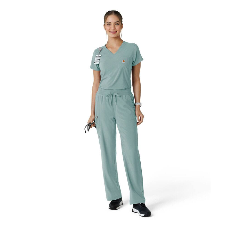 Carhartt Women's Force Cross Flex Tuck-In Scrub Top - Work World - Workwear, Work Boots, Safety Gear