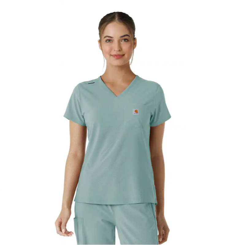 Carhartt Women's Force Cross Flex Tuck-In Scrub Top - Work World - Workwear, Work Boots, Safety Gear