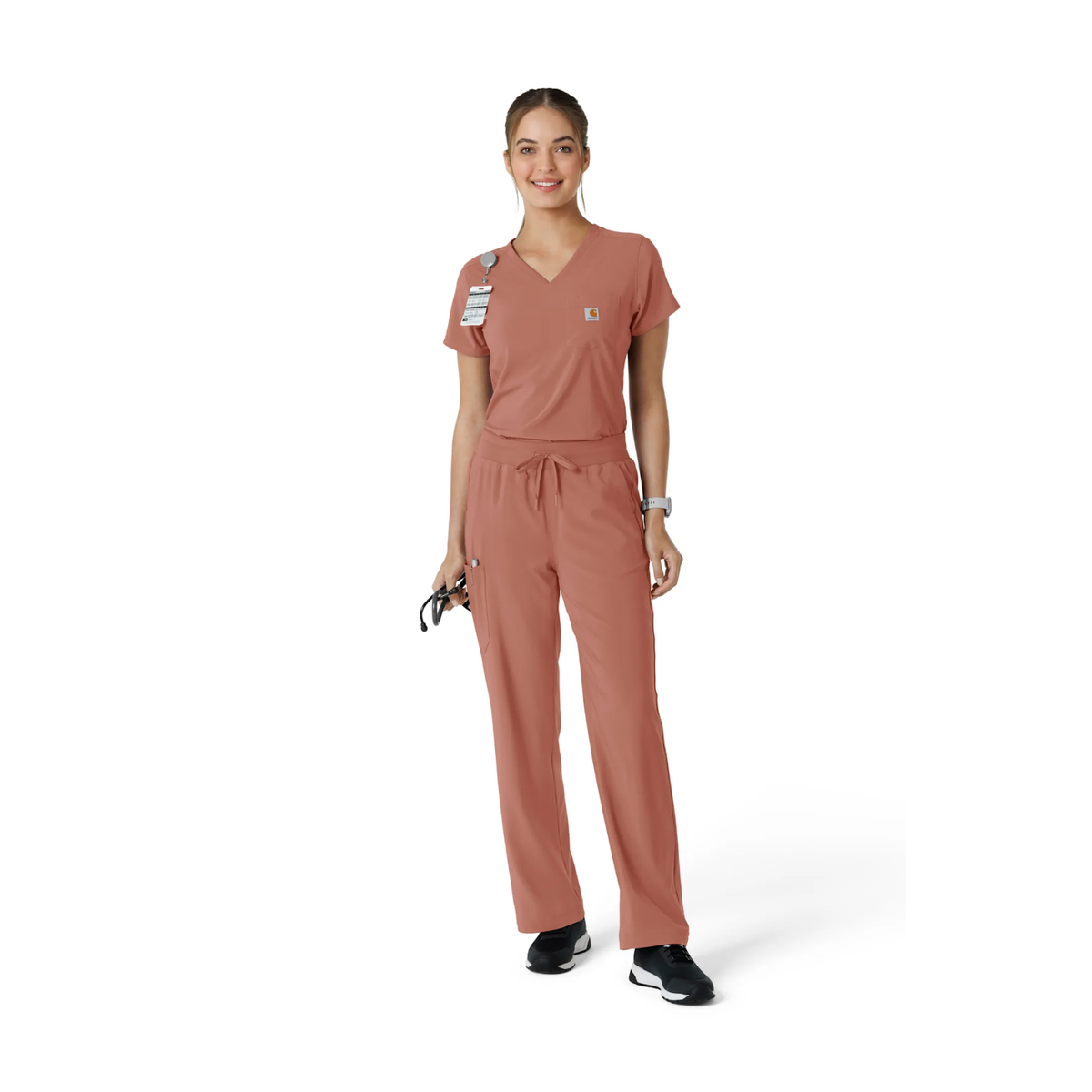 Carhartt Women's Force Cross Flex Tuck-In Scrub Top - Work World - Workwear, Work Boots, Safety Gear
