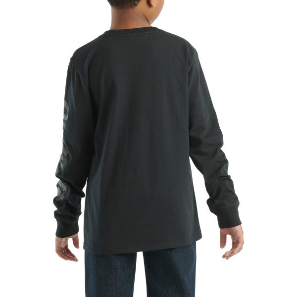 Carhartt Boys' Camo Chest Pocket Logo Long Sleeve T-Shirt Long Sleeve T-Shirts Carhartt
