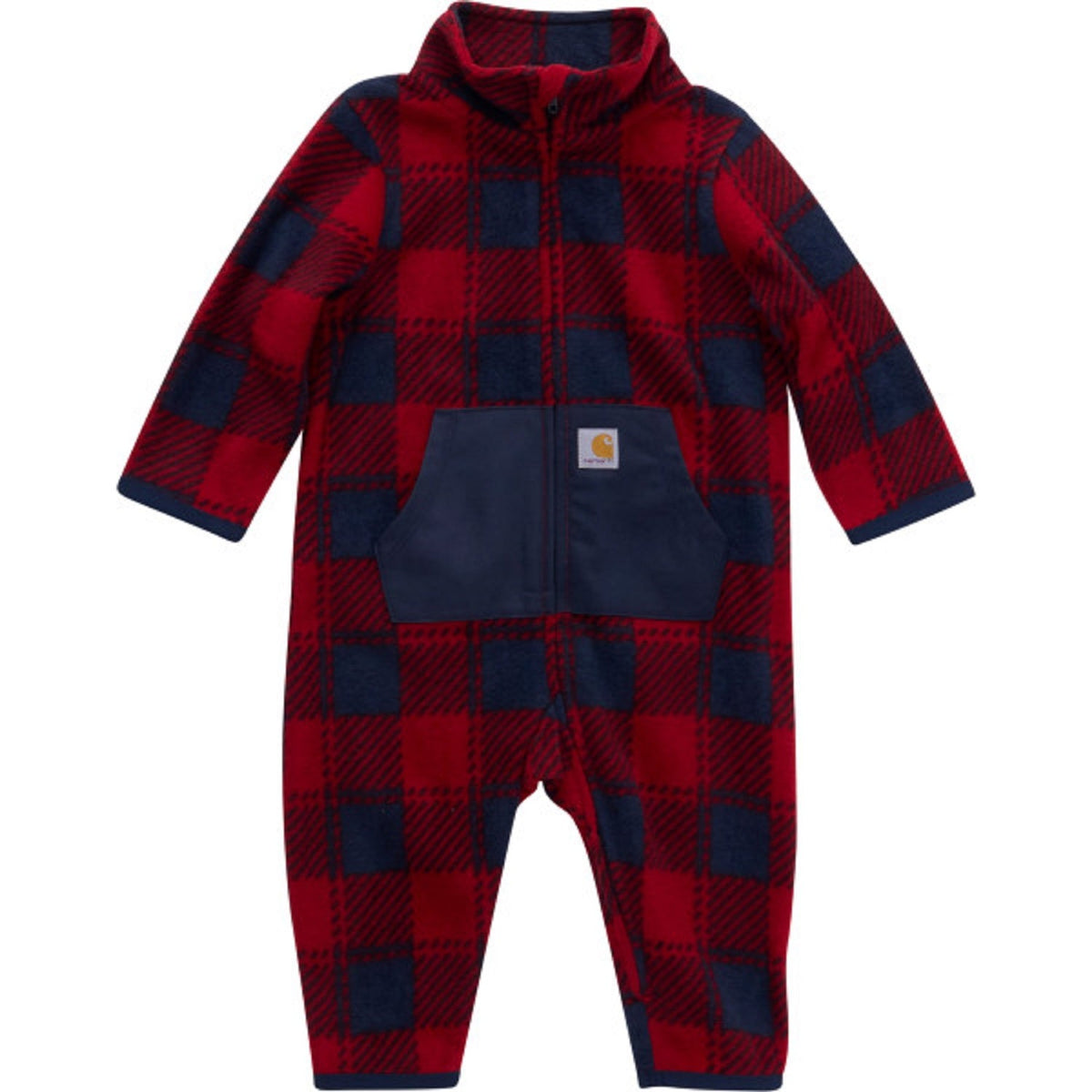 Carhartt Kids' Long Sleeve Printed Zip-Front Coverall Bibs & Overalls Carhartt Red 12M Infant