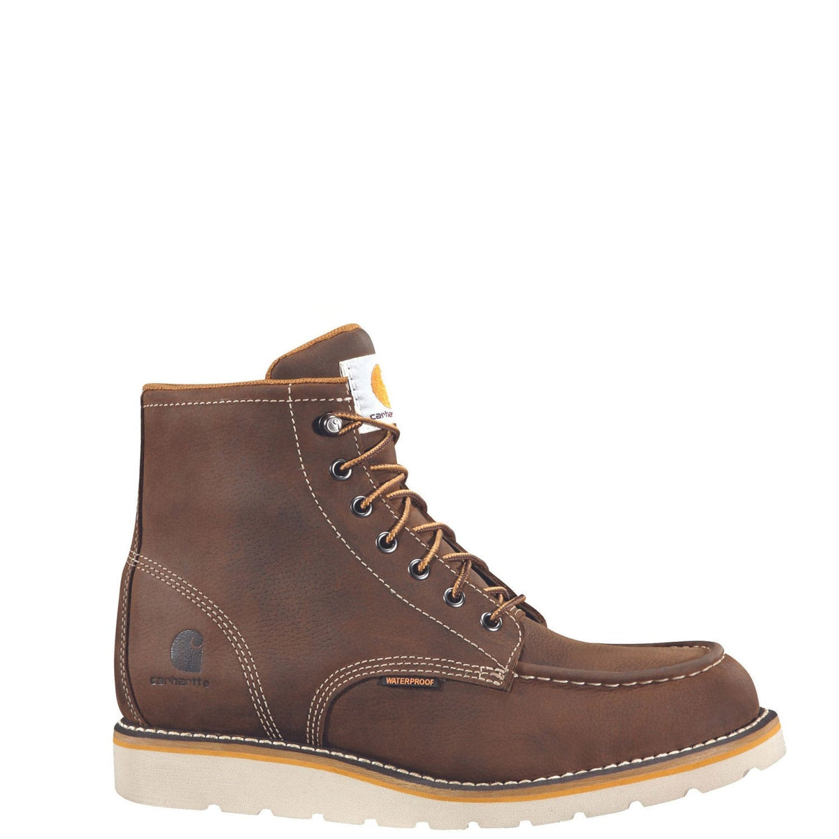 Carhartt Men's Waterproof 6" Steel Toe Wedge Work Boot Work Boots Carhartt Dark Bison Oil Tanned 10 M