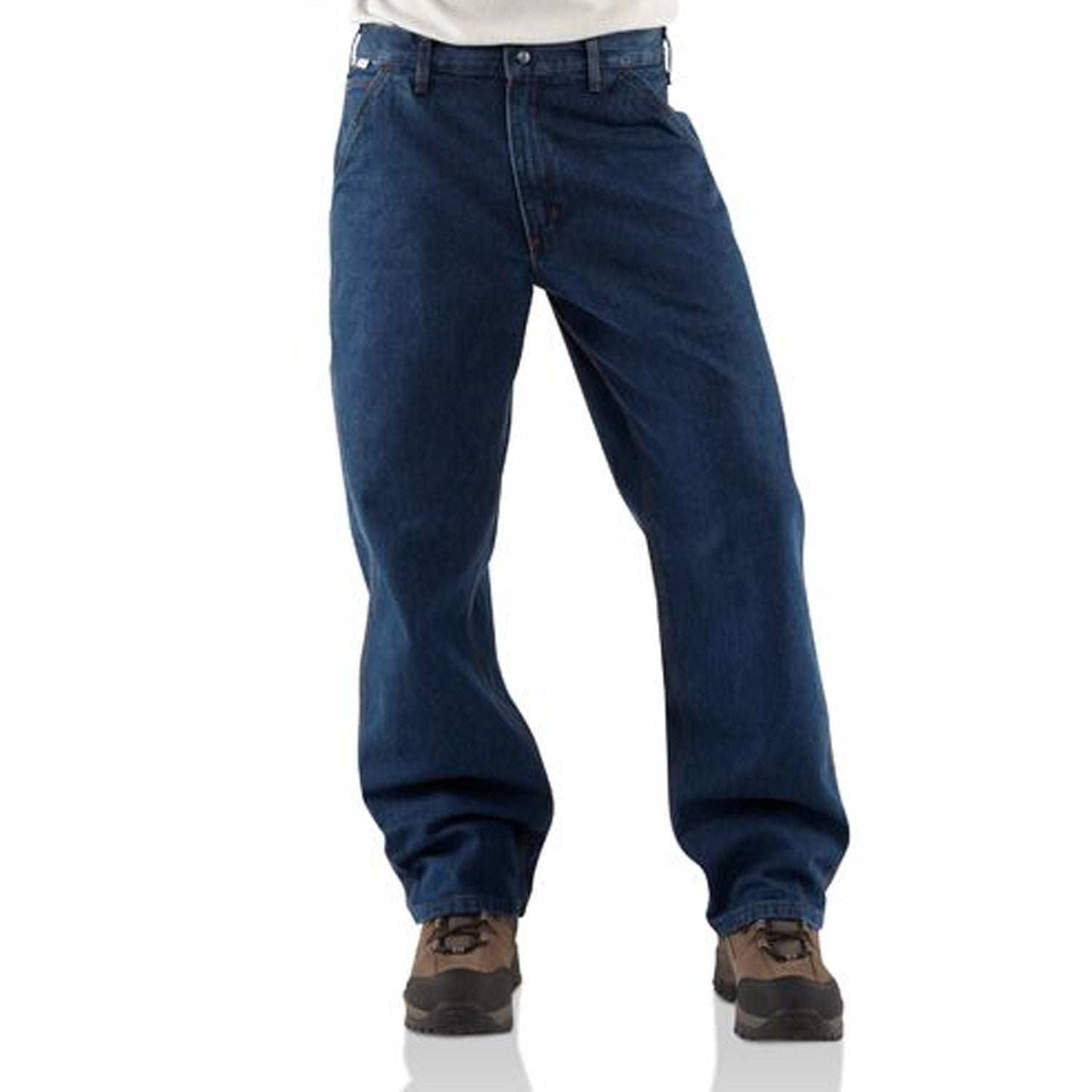 Carhartt Men's Flame Resistant Signature Denim Dungaree - Work World - Workwear, Work Boots, Safety Gear