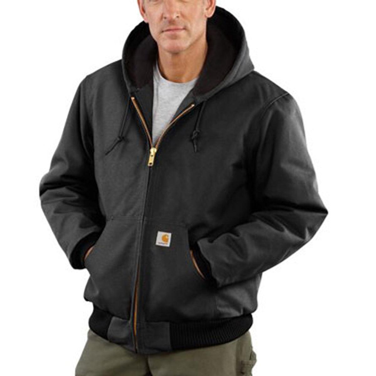 Carhartt Men&#39;s Duck Quilted Flannel Lined Active Jacket