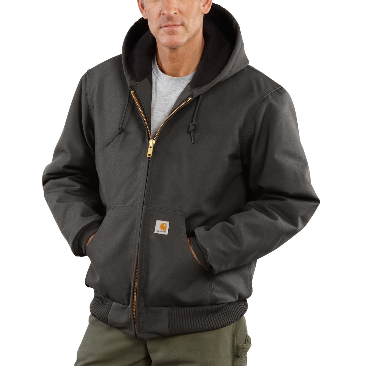Carhartt Men&#39;s Duck Quilted Flannel Lined Active Jacket